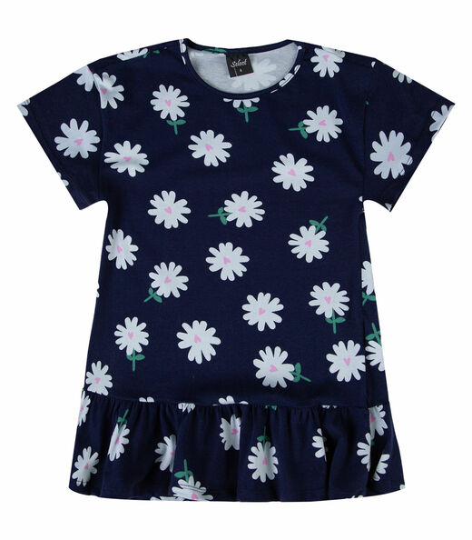 Vestido Infantil Feminino Estampado Select Azul
