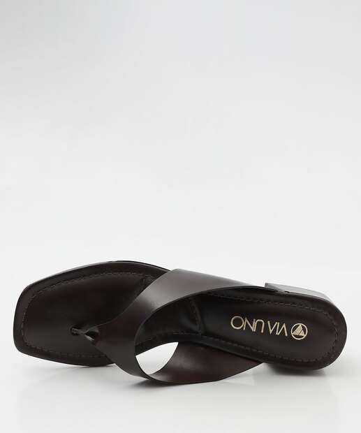 Tamanco Feminino Salto Grosso Via Uno Marrom