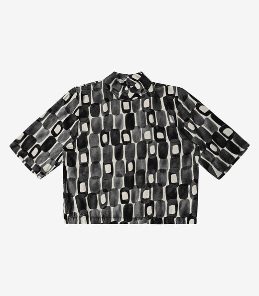 Blusa Feminina Estampada Gola Alta Endless Preto