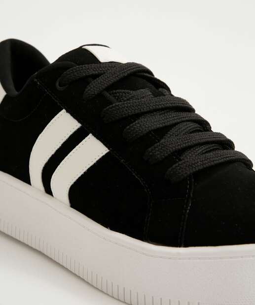 Tênis Casual Feminino Recortes Marisa Preto