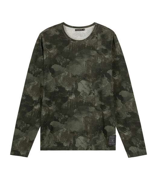 Camiseta Manga Longa Meia Malha Diametro Verde