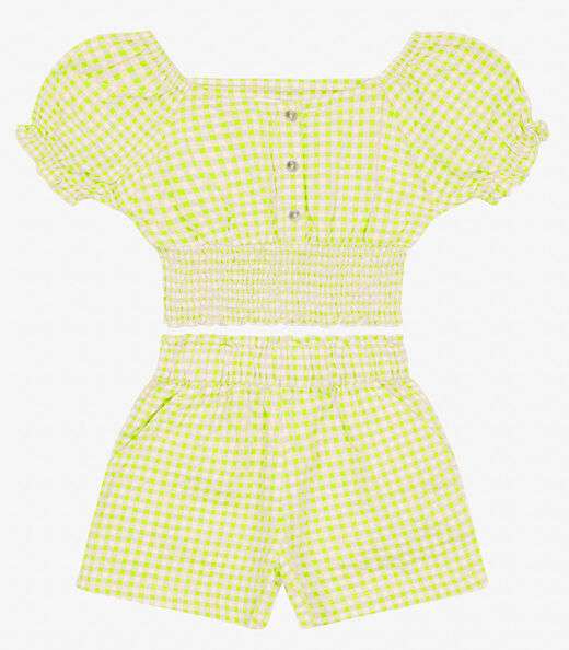 Conjunto Menina Blusa com Shorts Trick Nick Verde