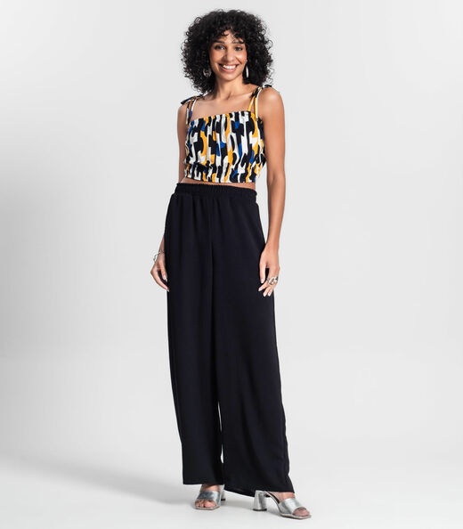 Cropped De Alça Rovitex Amarelo