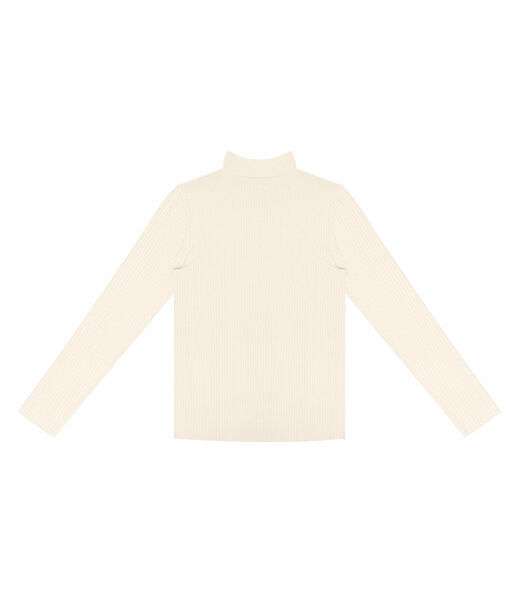 Blusa Manga Longa Canelada Rovitex Bege