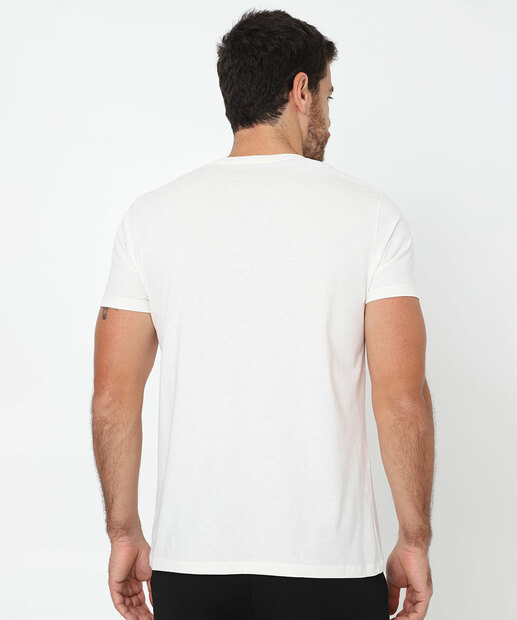 Camiseta Masculina Estampa Frase Marisa Off White