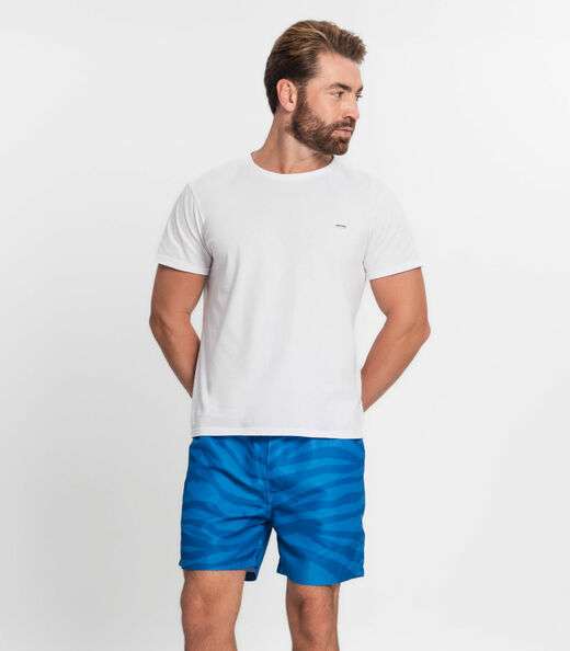 Image_Bermuda Masculina Microfibra Estampada Rovitex Azul