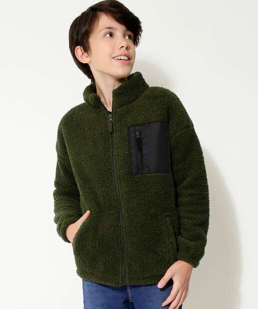 Casaco Infantil Sherpa Bolsos MR