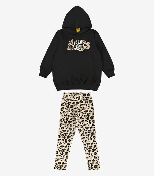 Conjunto Blusão com Legging Rovi Kids Preto