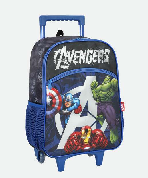 Mochila Mala Com Rodas Infantil Vingadores Marvel
