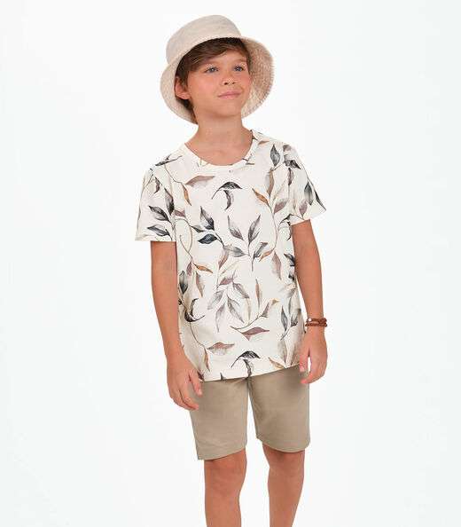 Image_Conjunto Camiseta com Bermuda Menino Trick Nick Bege