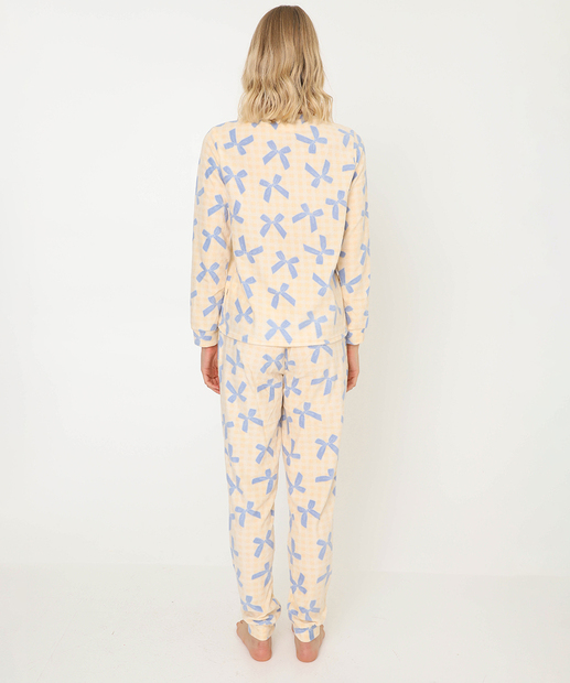 Pijama Feminino Estampa Laços Marisa Off White