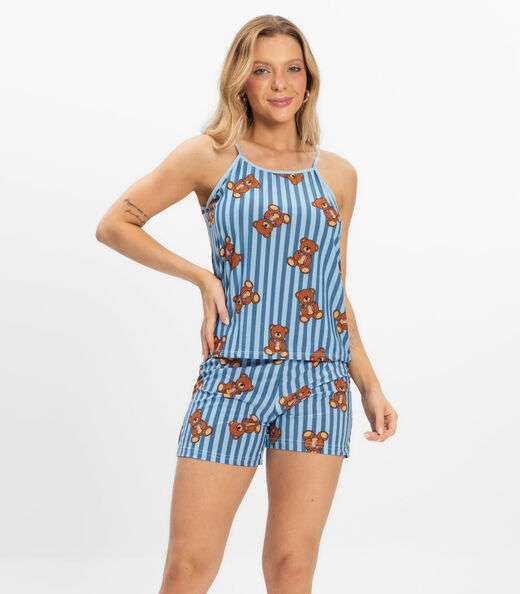 Image_Short Doll Curto Feminino De Liganete Bella Ana Azul