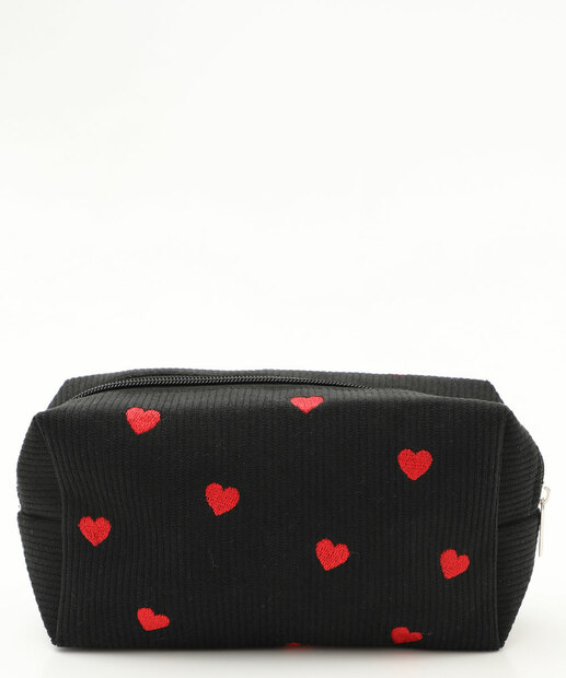 Necessaire Bordado Coração Marisa Preto