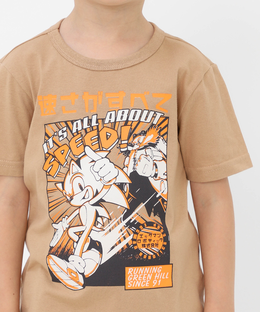 Camiseta Infantil Sonic Tam 4 a 10 Bege