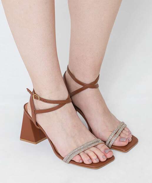 Image_Sandália Feminina Salto Grosso Vizzano Caramelo