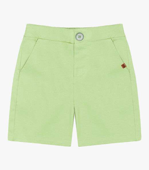 Image_Bermuda Infantil Masculina Em Linho Trick Nick Verde
