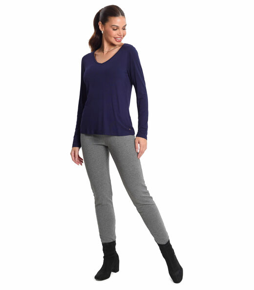 Blusa Feminina Gola Redonda Rovitex Azul