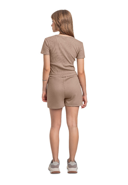 Blusa Juvenil em Ribana Canelada Gloss