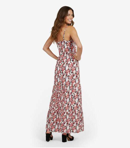 Vestido Longo Feminino Transpassado Select Bege