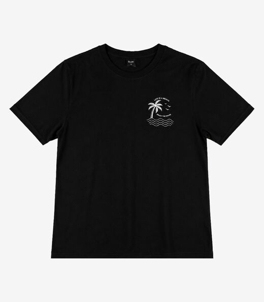 Camiseta Masculina Manga Curta Algodão Select Preto