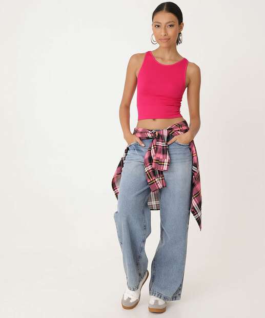 Blusa Cropped Feminina Canelada Marisa