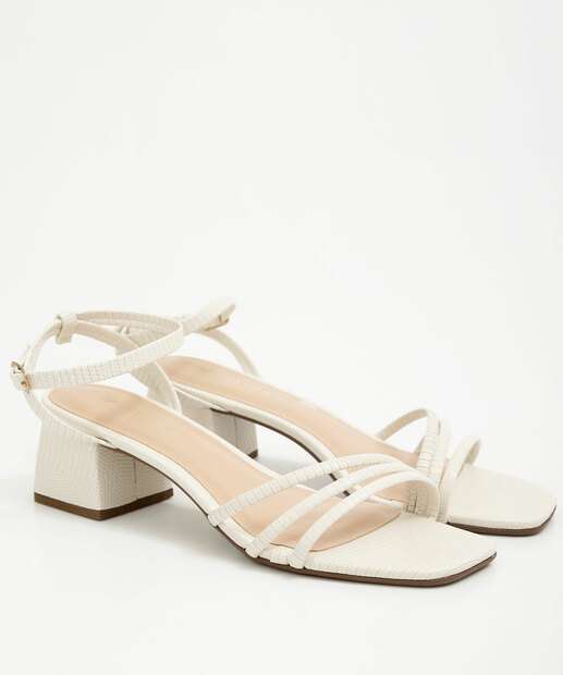 Sandália Salto Grosso Feminina Via Uno 