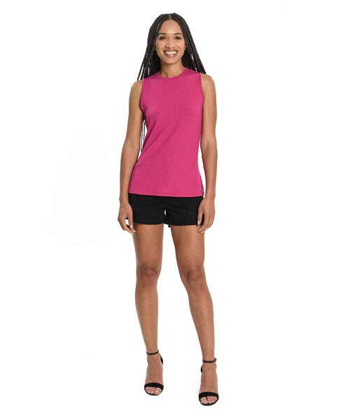 Regata Feminina Ribana Canelada Rovitex Rosa