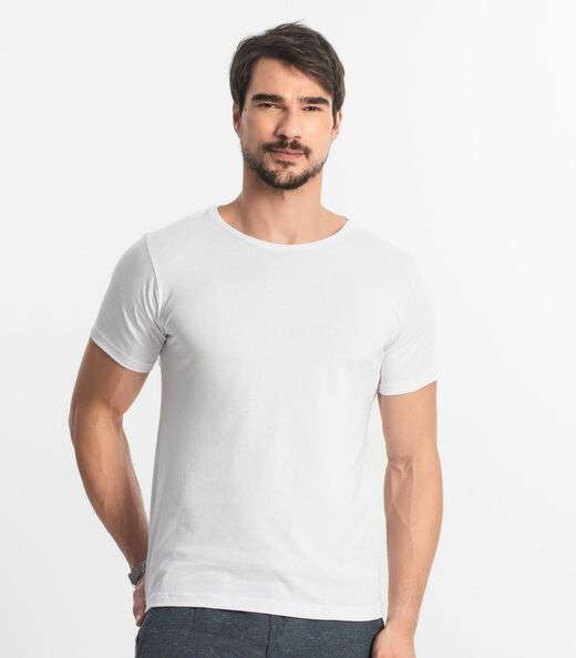 Camiseta Masculina Básica Select Branco