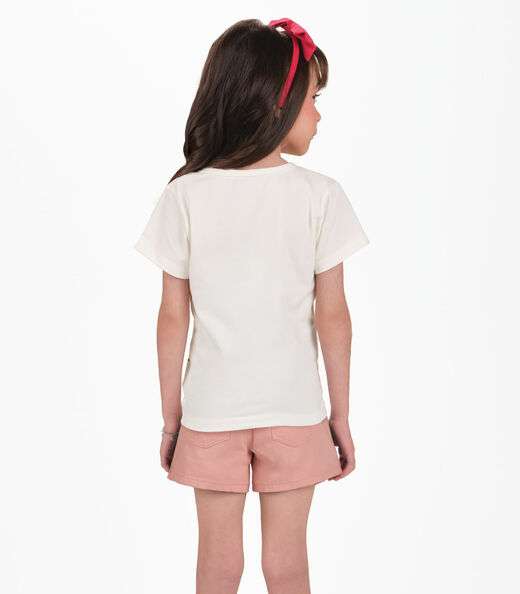 Conjunto Infantil Blusa com Shorts Trick Nick Bege