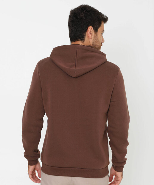Blusa Moletom Masculino Marisa Marrom 