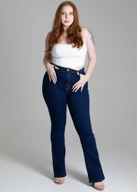 Calça Jeans Sawary Plus Size Bootcut - 278228
