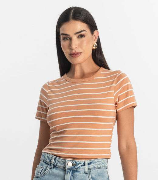 Blusa Feminina em Cotton Leve Rovitex Marrom