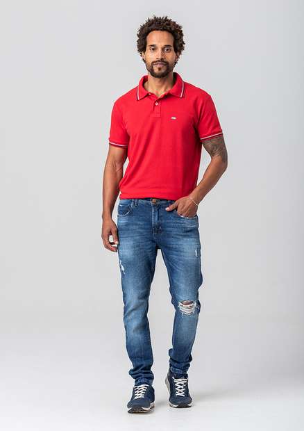 Camiseta Polo Rock e Soda Masculina