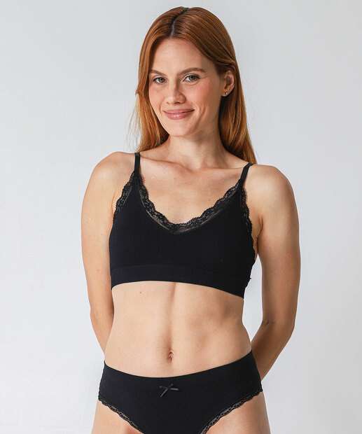 Image_Sutiã Top Sem Costura Com Bojo Removível Renda Marisa