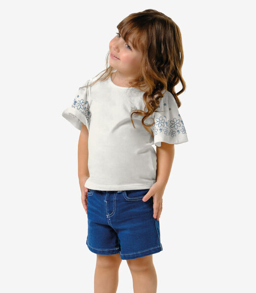Image_Conjunto Infantil Blusa Com Shorts Trick Nick Bege