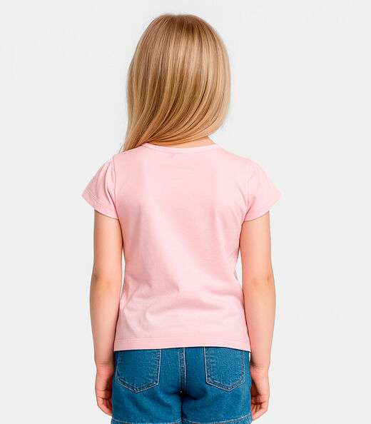 Blusa Infantil Feminina em Cotton Leve Trick Nick Rosa