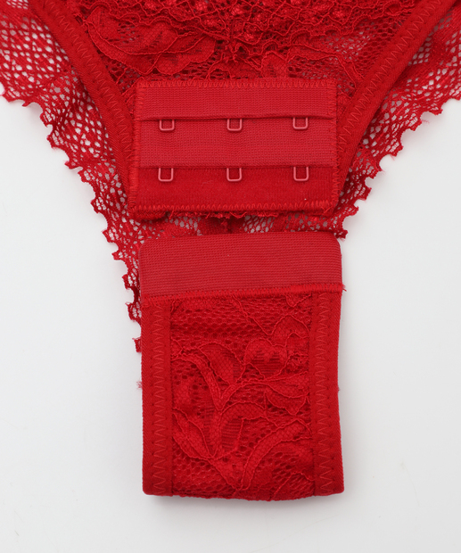 Body Feminino Renda Sem Bojo Sensual Vermelho