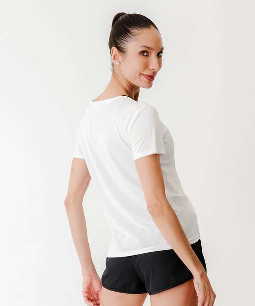 Blusa Feminina Fitness Básica Manga Curta Marisa