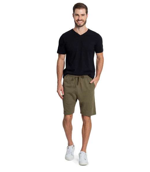 Bermuda Masculina Plus Size Moletom Diametro Verde