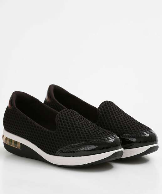 Tênis Feminino Slipper Recorte Verniz Modare 