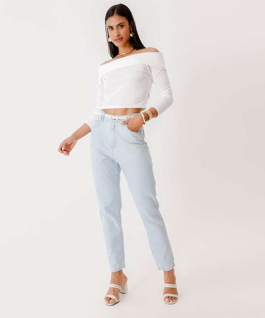 Image_Calça Mom Jeans Bolsos Cintura Alta