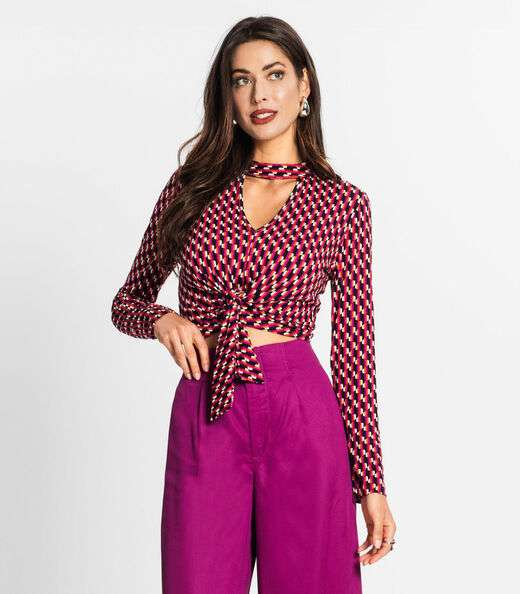 Image_Blusa Feminina Manga Longa Em Viscose Endless Laranja