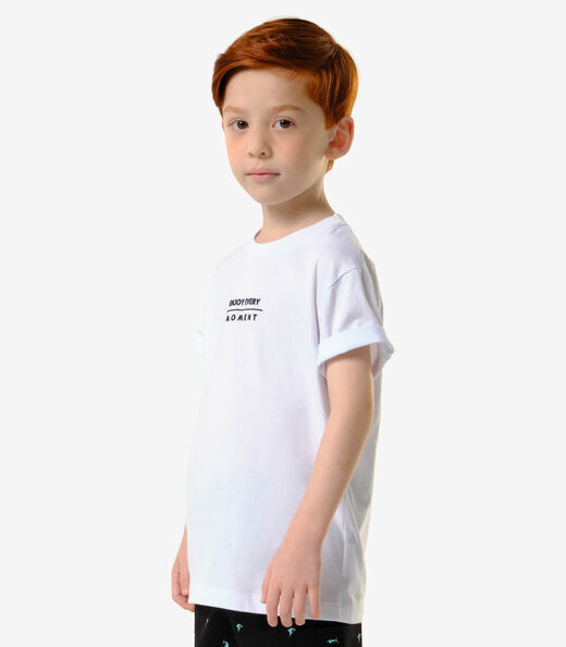 Conjunto Infantil Camiseta Com Bermuda Trick Nick Branco
