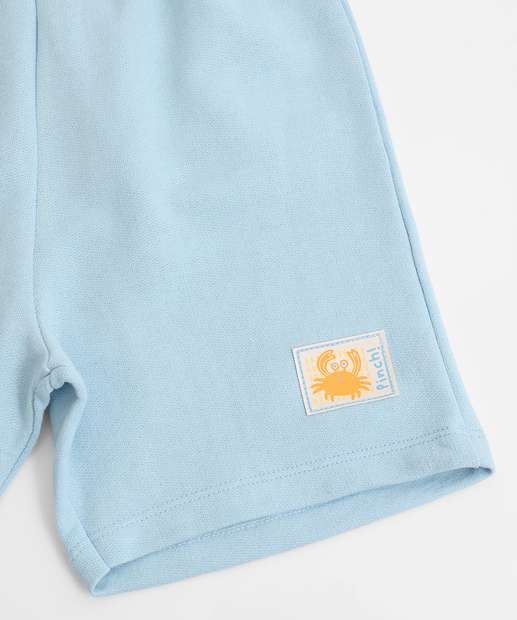 Conjunto Infantil Estampa Caranguejo Marisa Marisa Tam 1 a 3 Azul