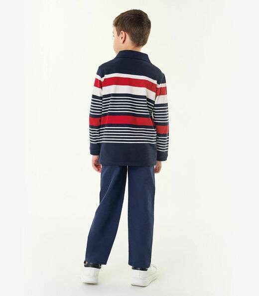 Calça Infantil Masculina Em Sarja Trick Nick Azul