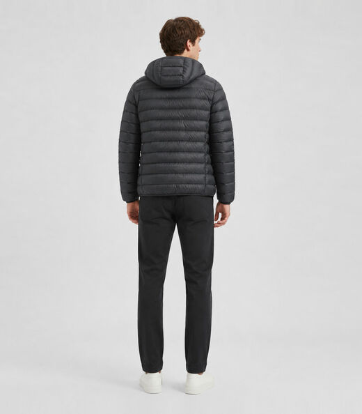 Jaqueta Masculina Puffer Com Capuz All Free Cinza