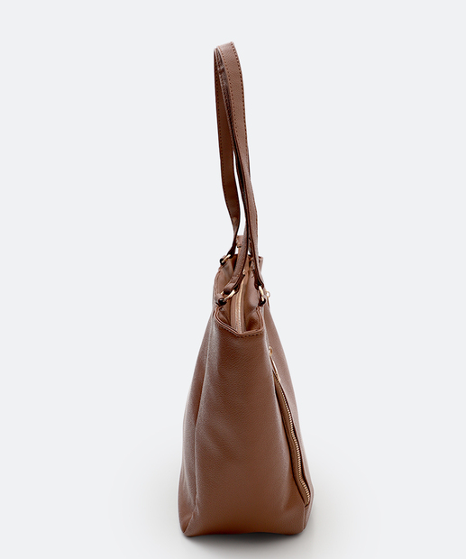 Bolsa De Ombro Tote Feminina Marisa Marrom