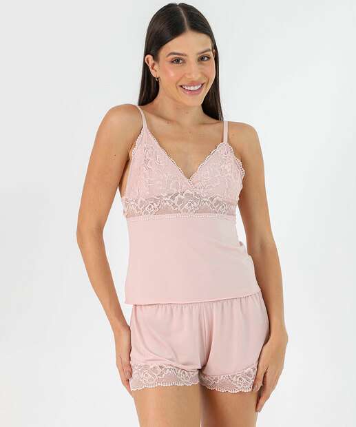 Image_Baby Doll Recorte Renda Alças Finas Marisa Rosa