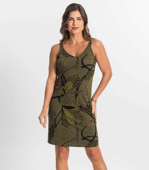 Vestido Estampado Rovitex Verde