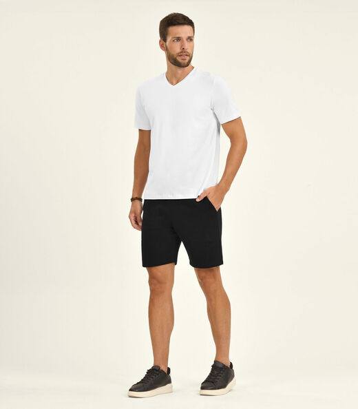 Image_Bermuda de Moletom Masculina Diametro Preto